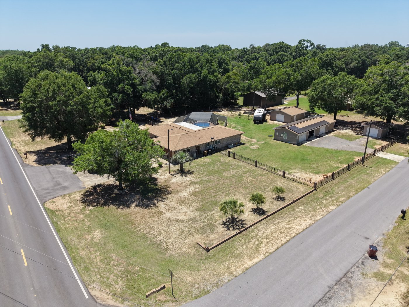 Yardwell job — aerial view