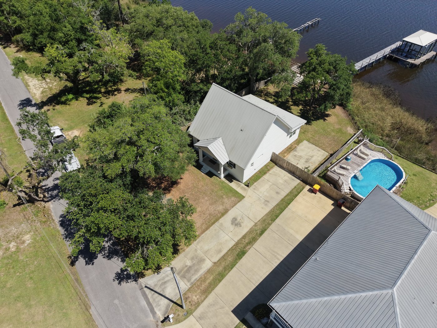 Yardwell job — aerial view