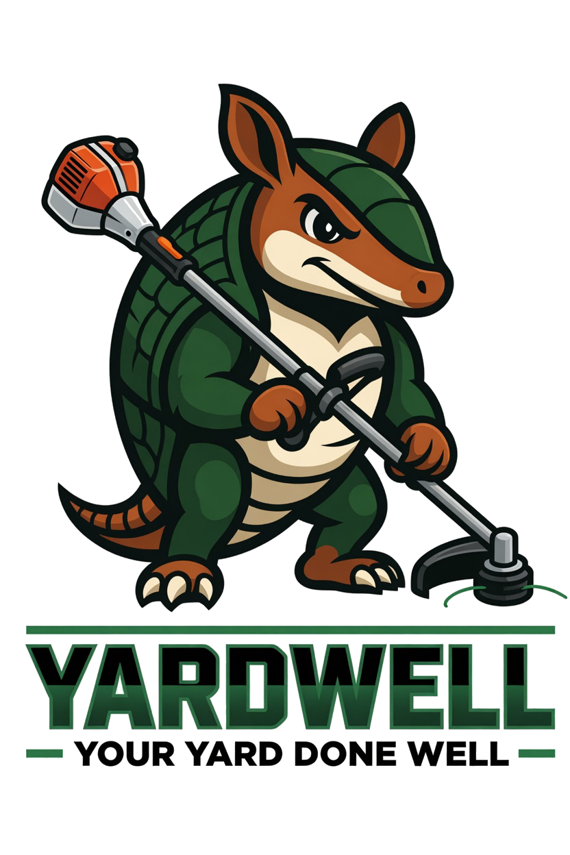 Diggin' Dillo, the Yardwell armadillo mascot